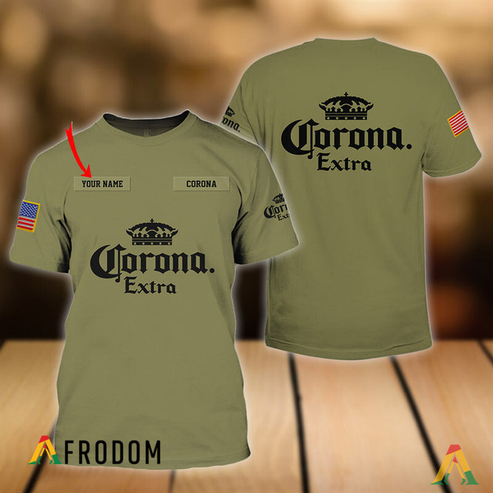 Personalized Military Green Corona Extra T-shirt