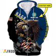Personalized All Gave Some Some Gave All US Coast Guard Zip Hoodie