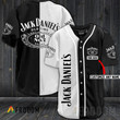 Jack Daniels Jersey Shirt White Black