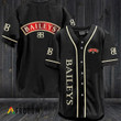 Black Baileys Original Irish Whiskey Baseball Jersey