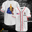 Personalized Vintage White USA Flag Captain Morgan Jersey Shirt