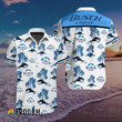 Tropical Palms Busch Light Button Shirt