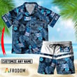 Personalized Tropical Leaf Bud Light Hawaiian Shirt And Shorts Set