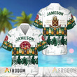Tropical Pineapple Jameson Whiskey Hawaiian Shirt And Shorts Set