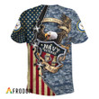 Strong & Free Navy Veteran T-shirt