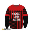 Black Lives Matter American Red Flag Sweatshirt