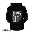 Personalized Melanin Queen All-Over Print Hoodie