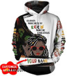 Personalized Locs Girl With Glasses All-Over Printed Hoodie
