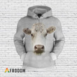 Funny White Cow Hoodie