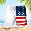 Vintage USA Flag Fourth Of July Natural Ice Hawaiian Shorts