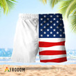 Vintage USA Flag Fourth Of July Miller Lite Hawaiian Shorts