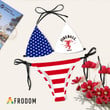 American Flag Fireball Whisky Bikini Set Swimsuit Beach