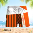 Summer American Flag Patch Jagermeister Hawaiian Shorts