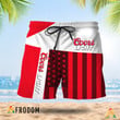 Summer American Flag Patch Coors Light Hawaiian Shorts