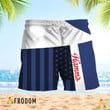 Summer American Flag Patch Hamm's Beer Hawaiian Shorts