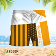 Summer American Flag Patch Bundaberg Rum Hawaiian Shorts
