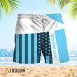 Summer American Flag Patch Keystone Light Hawaiian Shorts