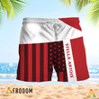 Summer American Flag Patch Stella Artois Hawaiian Shorts