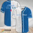 White And Blue Split Michelob ULTRA Baseball Jersey