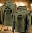 Personalized Military Green Busch Light Hoodie & Zip Hoodie