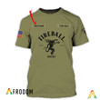 Personalized Military Green Fireball Whisky T-shirt