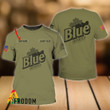 Personalized Military Green Labatt Blue T-shirt