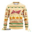 Novelty Budweiser Christmas Ugly Sweater