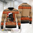 Black Cat Drinking Jagermeister Christmas Ugly Sweater
