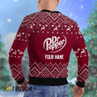 Personalized Reindeer Dr Pepper Christmas Ugly Sweater