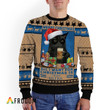 Black Cat Drinking Michelob Ultra Christmas Ugly Sweater