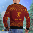Personalized Reindeer Fireball Whisky Christmas Ugly Sweater