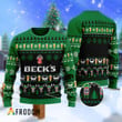 Christmas Geo Pattern Beck's Beer Ugly Sweater