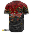Abstract Holographic Colorful Budweiser Baseball Jersey