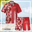 Budweiser Beer Tropical Leaf Hawaiian Shirt And Shorts Set