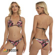 Tropical Palm Island Coors Ligh Bikini Set Swimsuit Beach