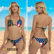 Tropical American Flag Johnnie Walker Bikini Set Swimsuit Beach