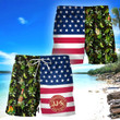 Jameson Flower American Flag Hawaiian Shorts