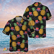 Black Aloha Pineapple Crown Royal Hawaiian Shirt