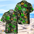 Tropical Flower With Palm Leaves Jagermeister Hawaiian Shirt