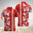 Personalized Tropical Flowers Budweiser Beer Polo Shirt