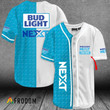 Personalized Plaid And White Split Bud Light Next Baseball Jersey