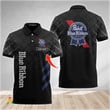 Personalized Classic Black Pabst Blue Ribbon Polo Shirt