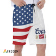Vintage USA Flag Fourth Of July Coors Banquet Hawaiian Shorts