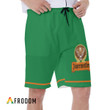 Basic Printed Green Jagermeister Shorts