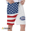 Vintage USA Flag Fourth Of July Bud Light Hawaiian Shorts