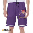 Basic Printed Purple Crown Royal Shorts