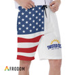Vintage USA Flag Fourth Of July Twisted Tea Hawaiian Shorts