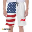 Vintage USA Flag Fourth Of July Budweiser Hawaiian Shorts