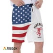 Vintage USA Flag Fourth Of July Fireball Whisky Hawaiian Shorts