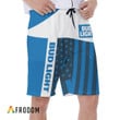 Summer American Flag Patch Bud Light Hawaiian Shorts